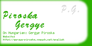 piroska gergye business card